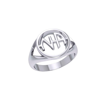 NA Narcotics Anonymous Silver Recovery Ring TRI1386 - Jewelry